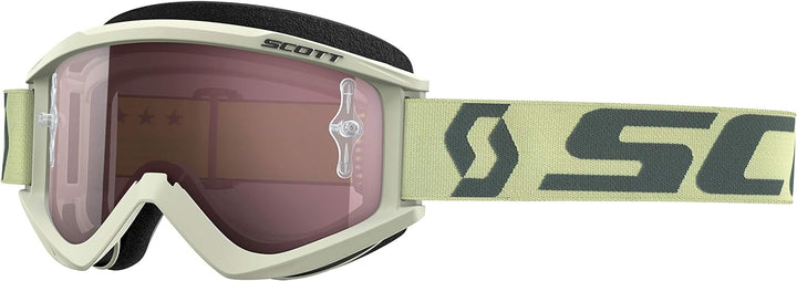 Scott Recoil Xi MX Goggle Cross/MTB Brille beige/braun/silberfarben chrom works