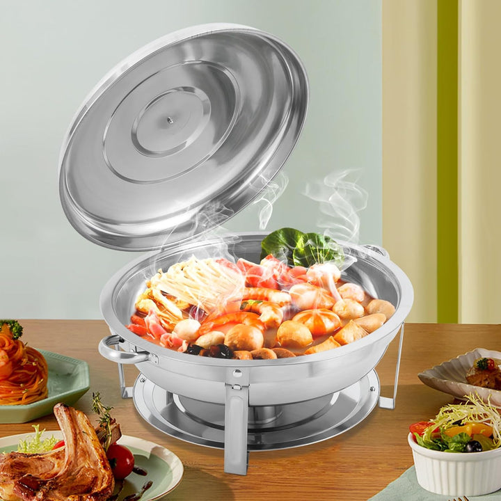 Spirituskocher 9L rund Hängedeckel Brenner für Buffet Hochzeit Catering | Warmhaltegerät, Speisewärm