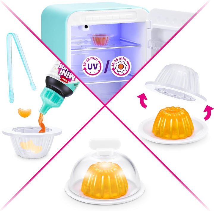 Mini Brands Fill The Fridge Spielset mit UV-Licht von ZURU, zum Sammeln, DIY, Harz zum Spielen, Exkl