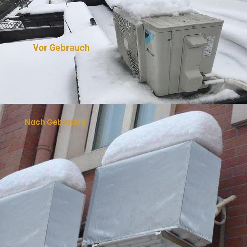 Abdeckung für Klimaanlage für den Aussenbereich, silbernes Oxford-Gewebe, Abdeckung für Klimaanlage,