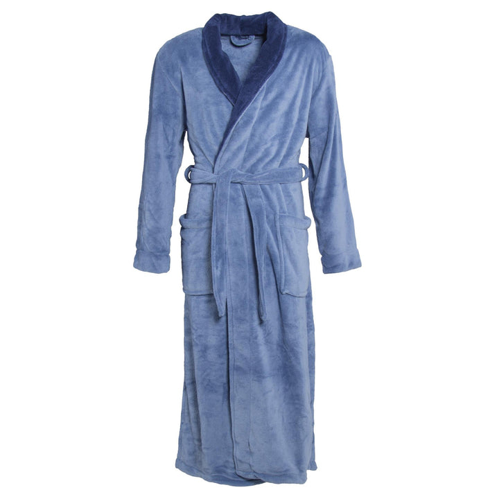 CelinaTex Nevada Bademantel Damen Herren S mittel blau dunkel blau Mikrofaser Saunamantel Coral Flee