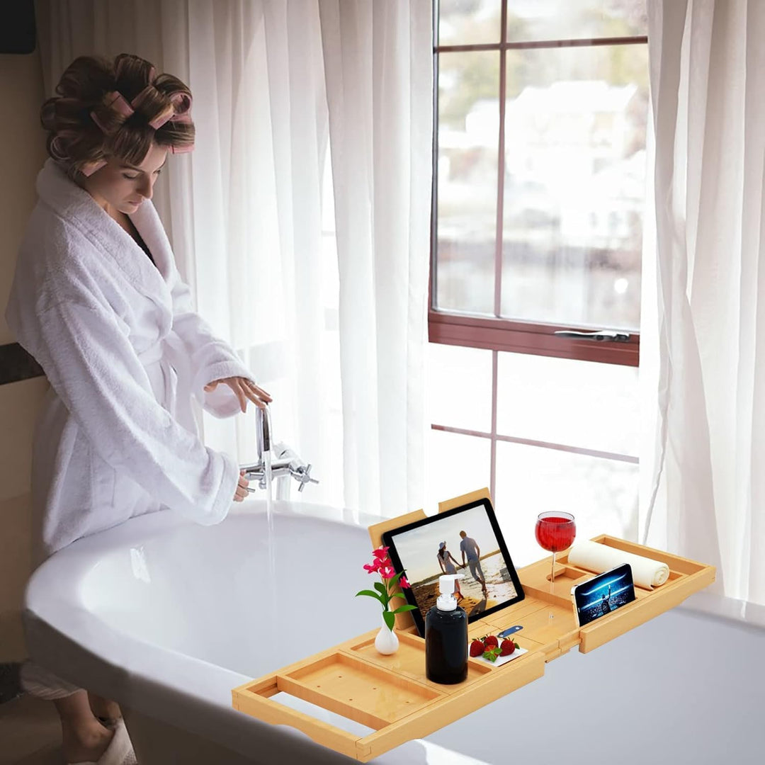 Premium Bamboo Bath Tray, Bamboo