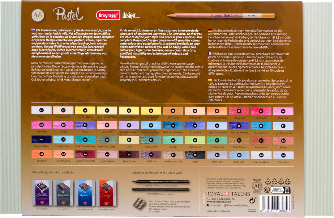 Bruynzeel - 48 Pastellbuntstifte in luxuriösem Etui