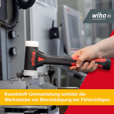 Wiha Schonhammer FibreBuzz® rückschlagfrei, sehr hart mit wechselbarem Schlagkopf 40, 320 mm (44598)