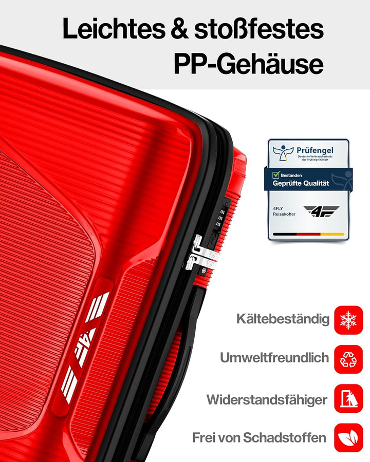 Leichter Hartschalen-Reisekoffer L - Gross 64 cm (61L) – Trolley Koffer mit TSA-Schloss, Doppelrolle