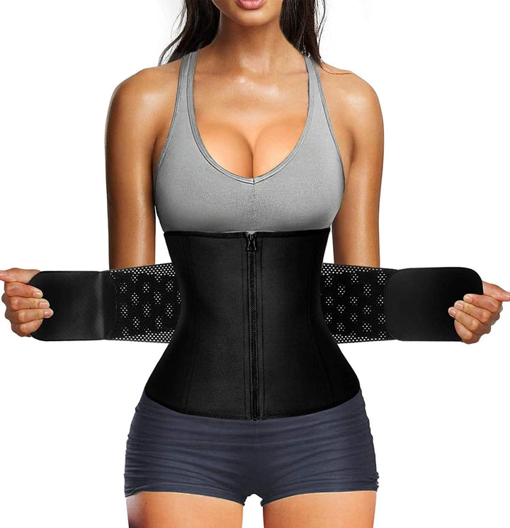 Gotoly Damen Bauchweggürtel Taillenformer Sport Fitnessgürtel Schwitzgürtel Body Shaper Verstellbare