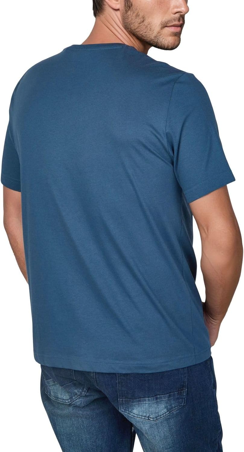 MUSTANG Tshirt Herren Baumwolle Regular Fit 4er Pack Set Rundhals Kurzarm Sommer Tee Shirt Logoprint
