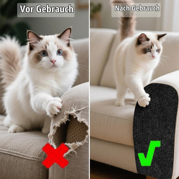Kratzmatte Katze Selbstklebende Kratzmatte 240x40 cm Kratzbrett Kratzwand Kratzteppich Schwarz Kratz