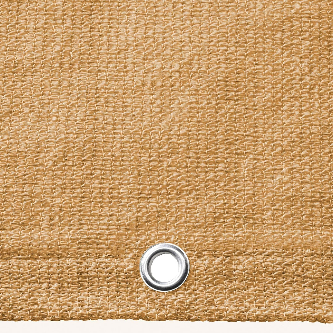 CelinaSun Sichtschutz Balkon 0,9 x 3 m Sand beige HDPE Balkonbespannung mit Kabelbinder atmungsaktiv