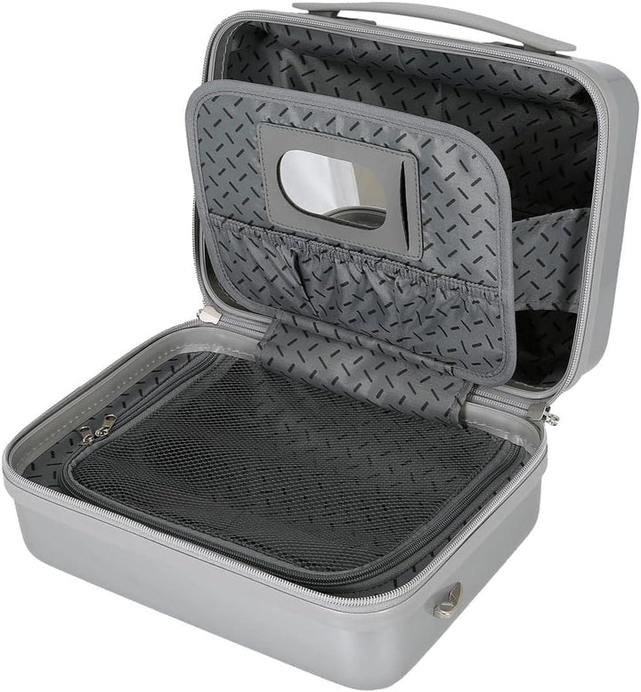 Disney Mickey 101 Anpassbarer Kulturbeutel mit grauem Schultergurt 29 x 21 x 15 cm starres ABS 9,14