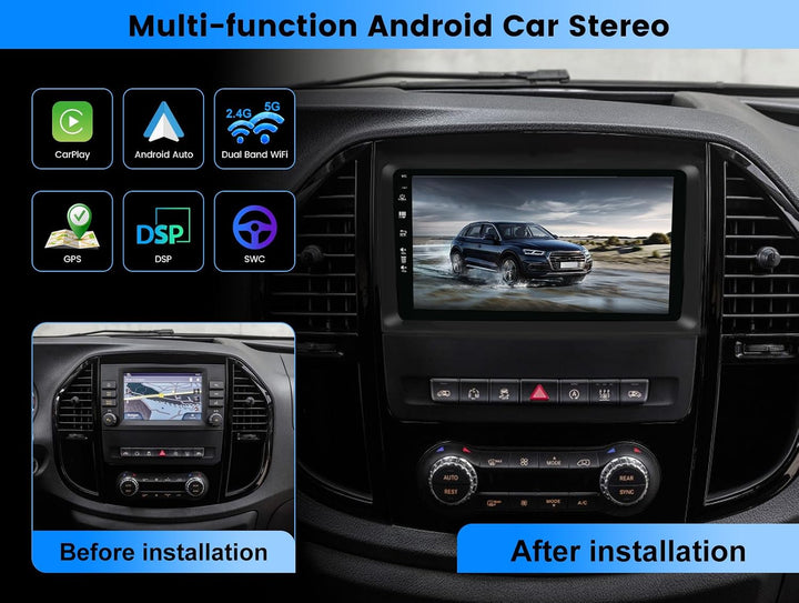[8G+256G, Octa-Core] - Android 15 IPS Autoradio für Mercedes Benz W169 W245 B160 B170 B180 B200 W639