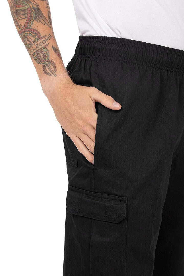 Chef Works Unisex Classic Fit Cargo Kochhose Schwarz, Grösse: L / Large, Bundweite: 38 - 40 Zoll, Sc