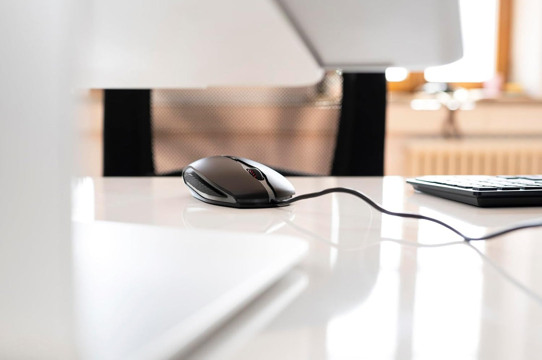 CHERRY GENTIX 4K, Kabelgebundene Maus, Ideal für Nutzung mit Ultra-HD Monitoren, 6 Tasten, bis zu 36