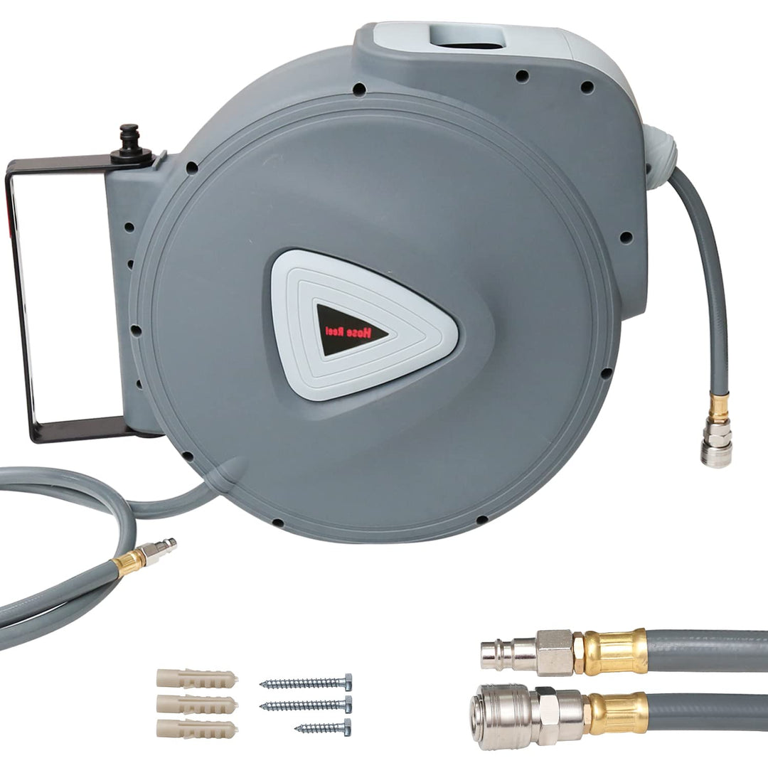 Joparri 30m Druckluftschlauch Aufroller Automatisch 1/4" Anschluss, Schlauchaufroller Automatisches