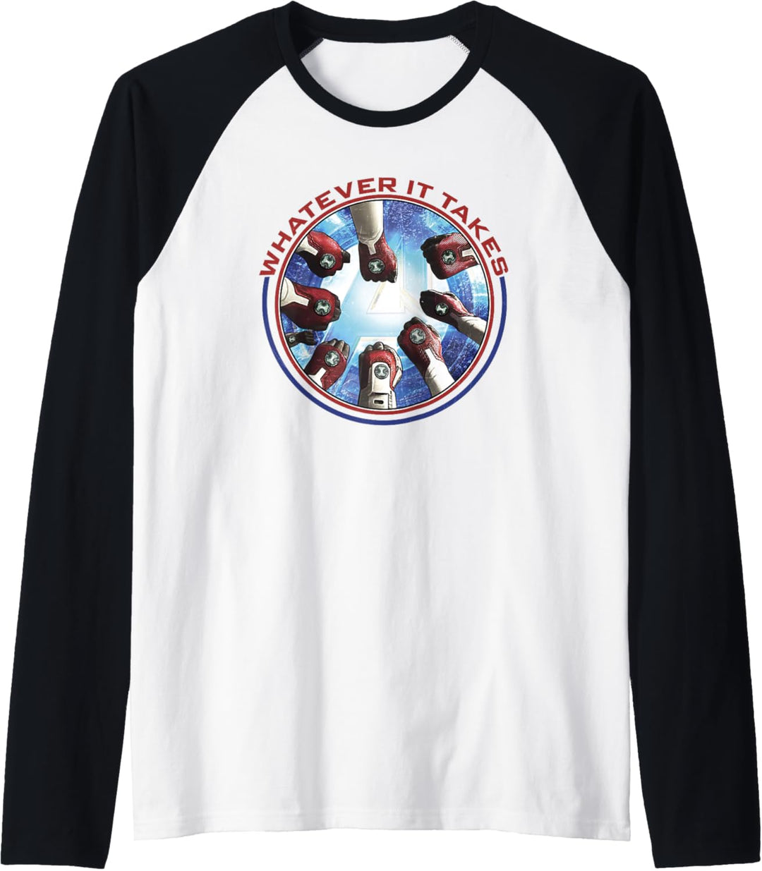 Marvel Avengers Endgame Whatever It Takes Hands In Portrait Raglan