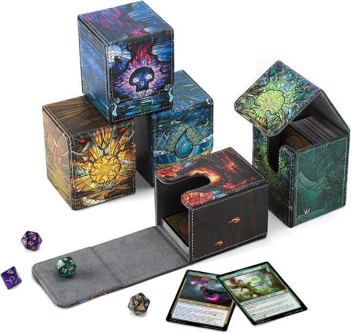 Deck Box für MTG Karten, TCG Aufbewahrungsbox für Magic The Gathering Karten für über 100 einzeln ge