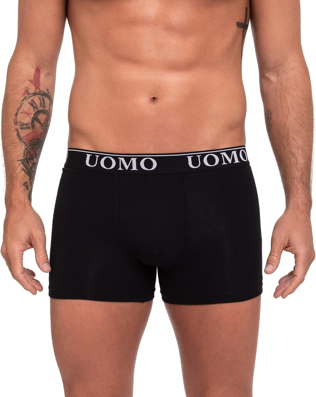 Channo Boxershorts aus Baumwolle, klassisch, einfarbig, bequem, weich XL Schwarz, Packung 12, XL Sch