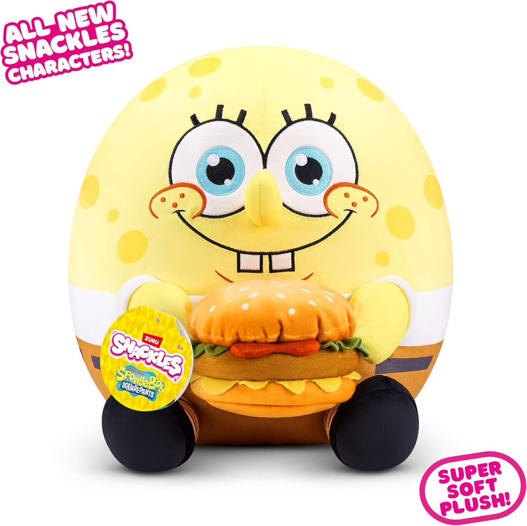 Snackles Figur Spongebob Schwammkopf, 35 cm grosses Plüschspielzeug (Spongebob & Krabby Patty) von Z