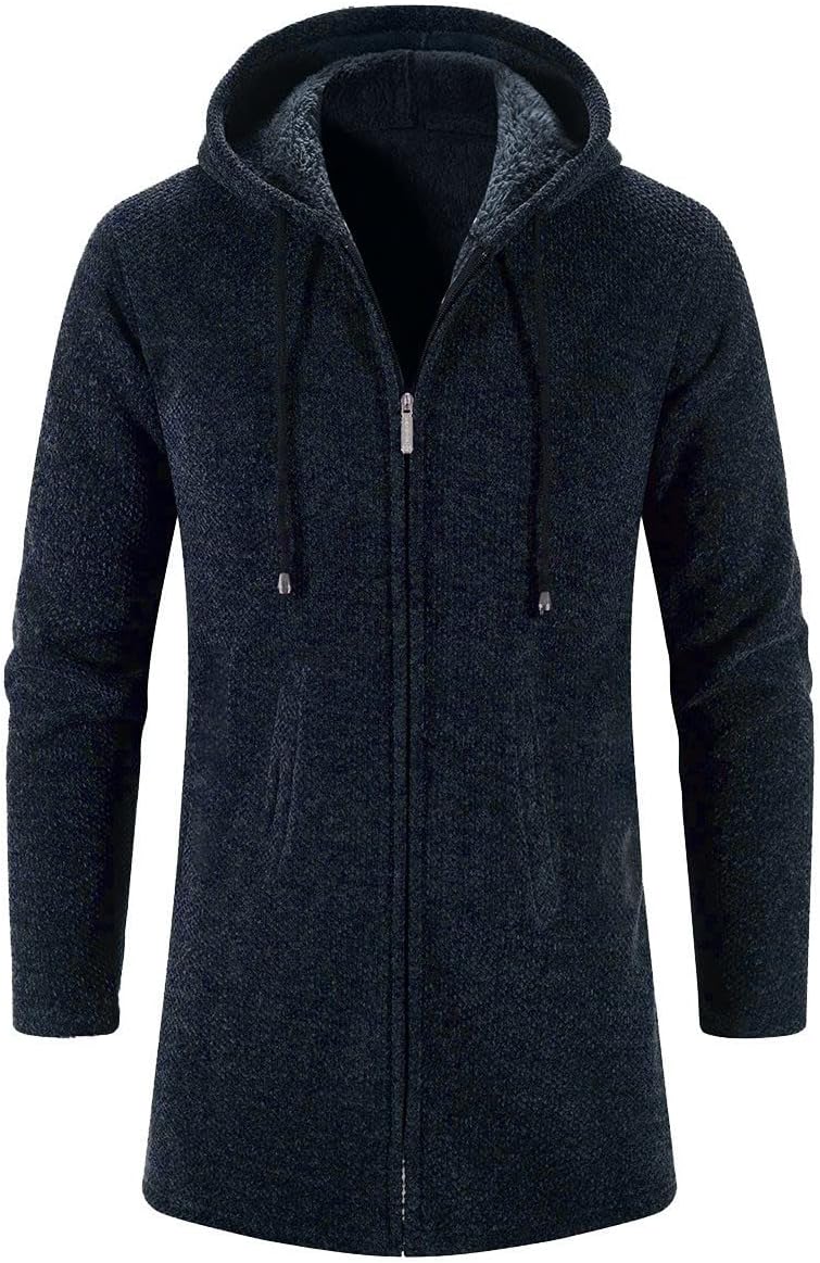 tsaChick Outdoor Jacken FüR Damen Lang Strickjacke für Herren Moderne Mode Herbst lang lässig solide