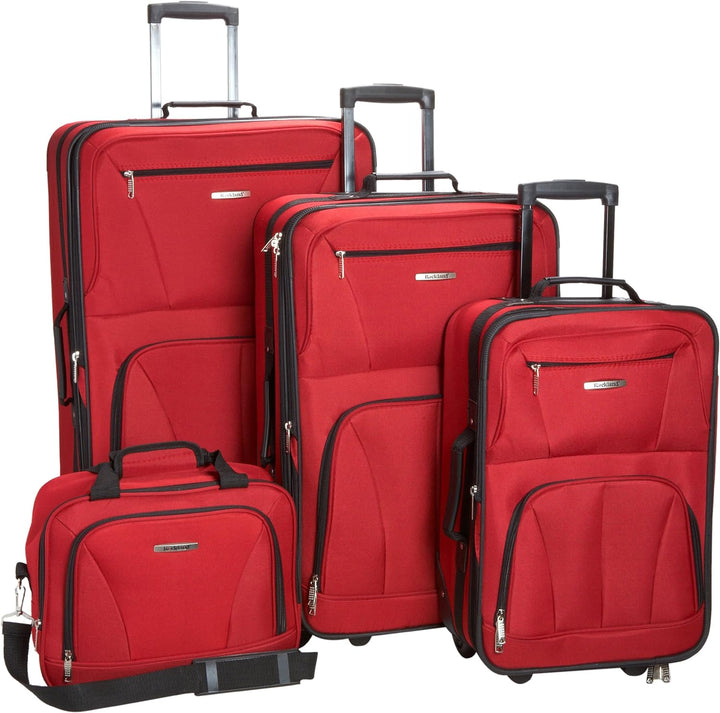 Rockland Luggage Journey Softside aufrechtes Set, rot, Einheitsgrösse, Journey Softside Gepäck-Set E