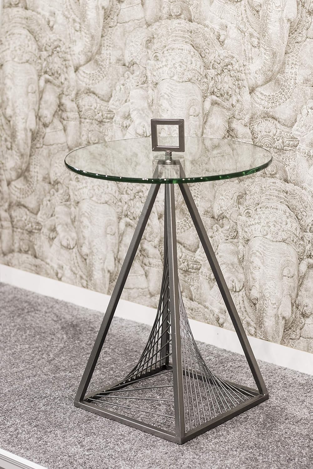 HAKU Möbel Beistelltisch, Metall, grau, Ø 45 x H 57 cm Ø: 45 x H: 57 cm, Ø: 45 x H: 57 cm