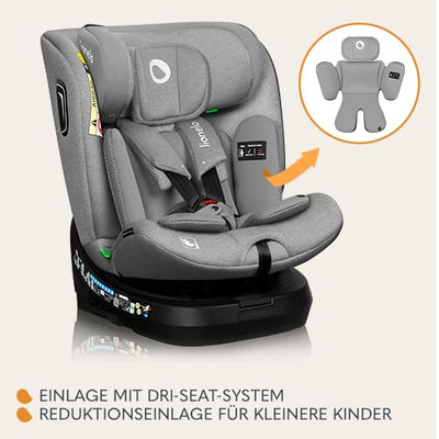 LIONELO BRAVE i-Size 360° drehbarer Autositz für Kinder von 40-150 cm, Einbau vorwärts- und rückwärt