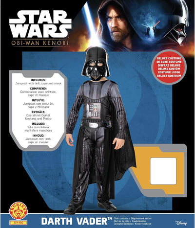 Rubie's 3014805-6 Darth Vader Kenobi Deluxe Kinderkostüm, Jungen, wie abgebildet, M, M