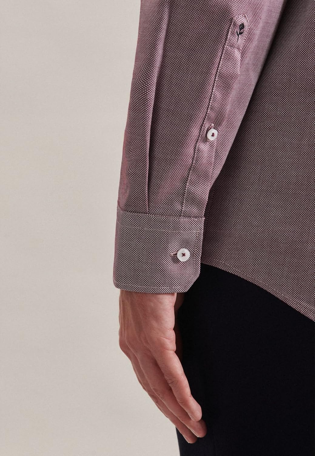 Seidensticker Herren Hemd 44 Beere, 44 Beere