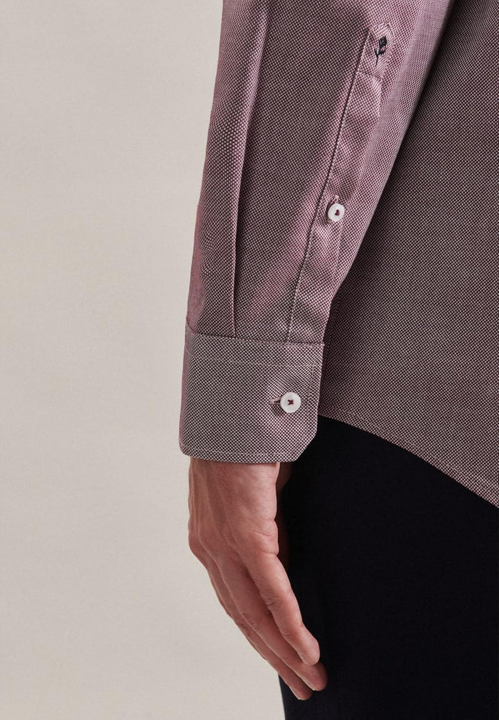 Seidensticker Herren Hemd 44 Beere, 44 Beere