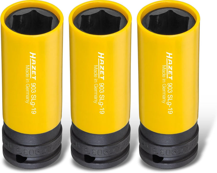 HAZET Steckschlüsseleinsatz-Satz (3 Einsätze, 1/2 Zoll (12,5 mm) Vierkantantrieb, mit Kunststoffhüls