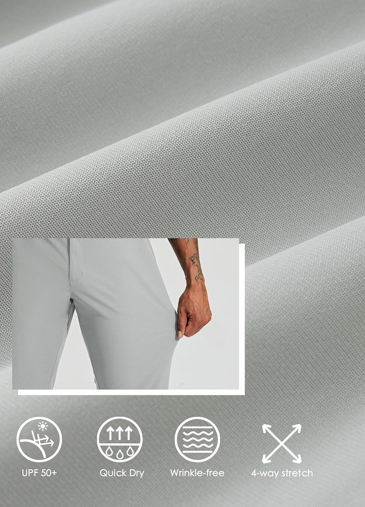 WILLIT Herren Golfhosen Stretch Kleid Hosen Slim Fit Schnelltrockner Casual Arbeitshose Stretchhose