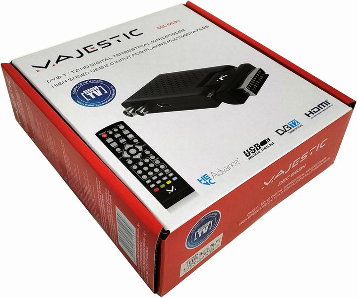 Ricevitore Digitale Terrestre Majestic Decoder Digitale Terrestre DVB-T2 DEC-663 HD Einzeln, Einzeln