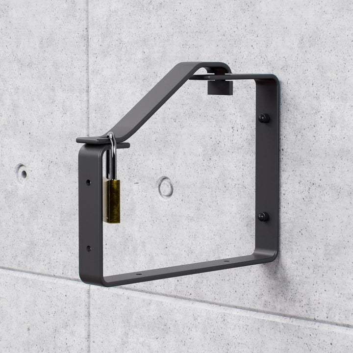 QLS Universale Wandhalterung für Leiter aus Stahl Abschliessbar Schwarz