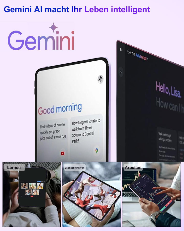 2026 Tablet 10 Zoll, Android 15, Octa-Core, 22 GB RAM + 128 GB ROM (2 TB TF) | WiFi 5G + 2,4G | GPS