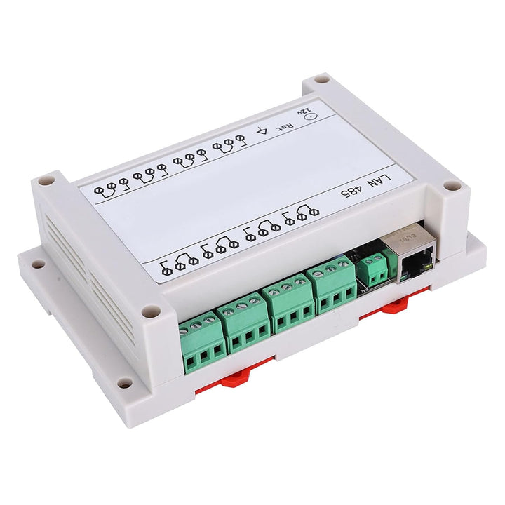 AC 250V 10A Weiss/Schwarz 8-Kanal-Ethernet-RJ45-Relais-Controller-Status Zurück Überarbeitung der TC