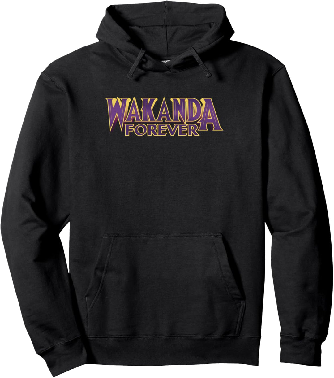 Marvel Black Panther Wakanda Forever Bold Pullover Hoodie