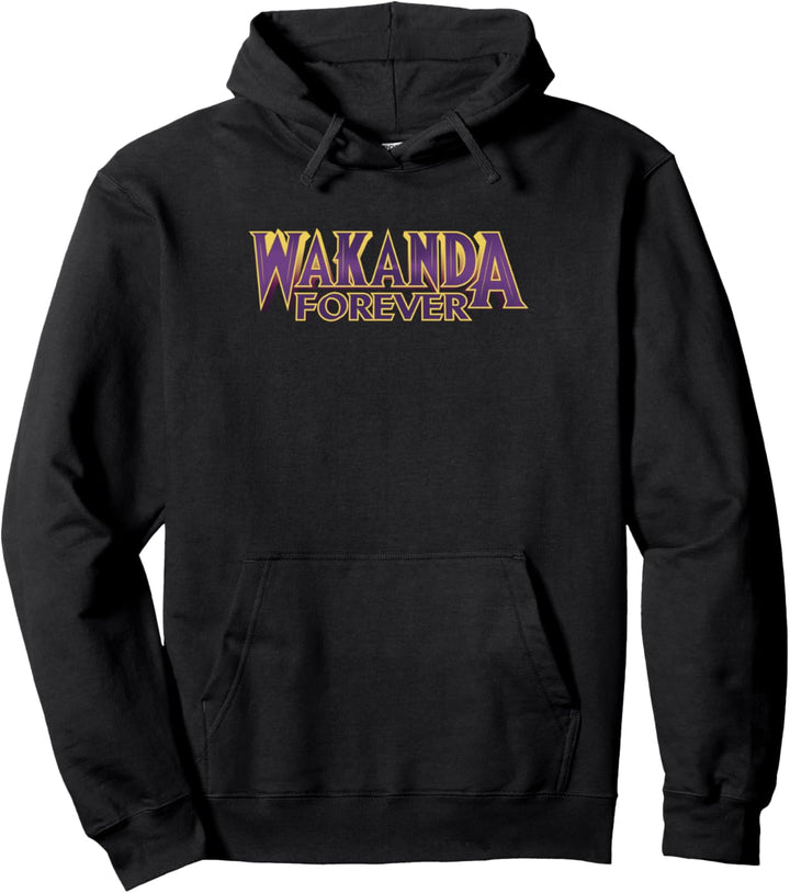 Marvel Black Panther Wakanda Forever Bold Pullover Hoodie