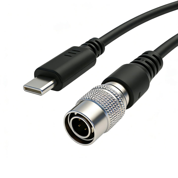 ZBLZGP Typ-C zu Hirose 4 Pin Stecker Stromkabel für Zoom F4 F8 Soundgeräte 633 664