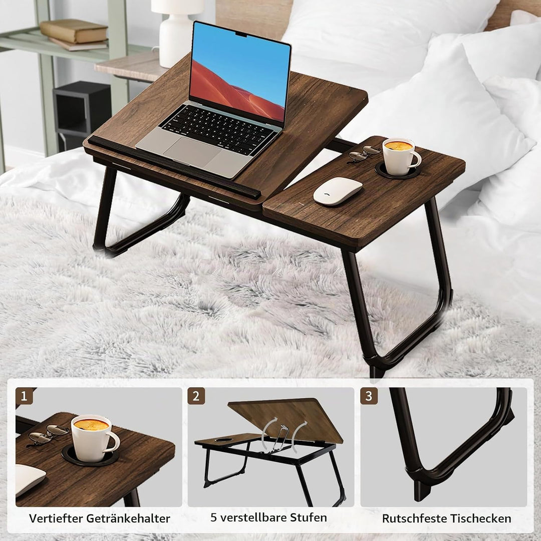 Laptoptisch Bett Klappbar Laptop Betttisch Notebooktisch Bed Table Esstablett Bed Tray FrüHstüCk im