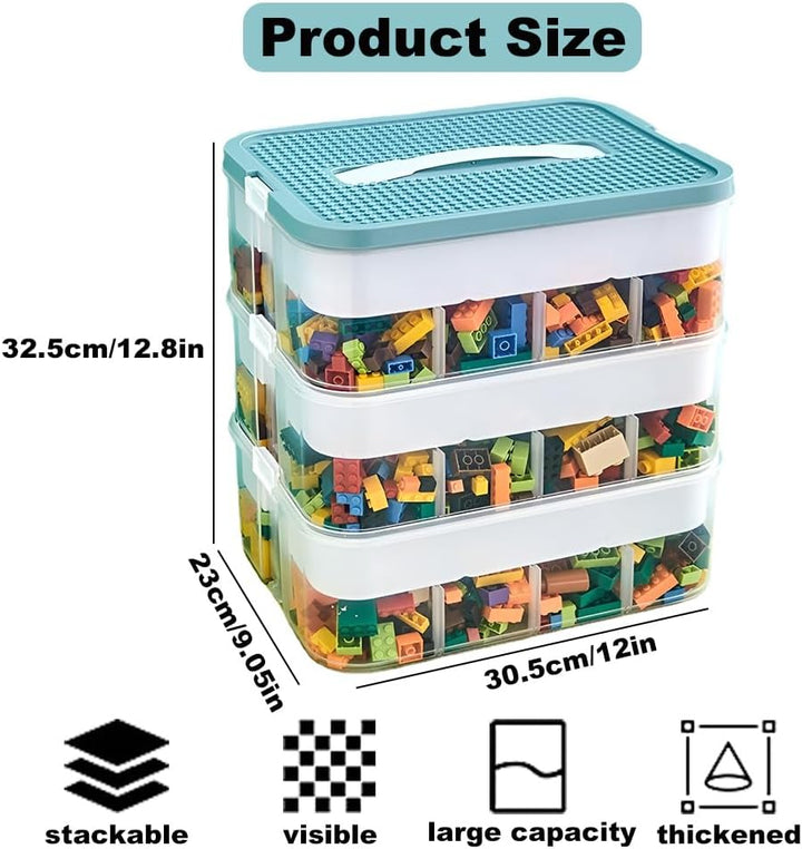 Aufbewahrungsbox für Lego Bausteine,Kisten Spielzeug Aufbewahrung mit Deckel,Sortierboxen Kleinteile