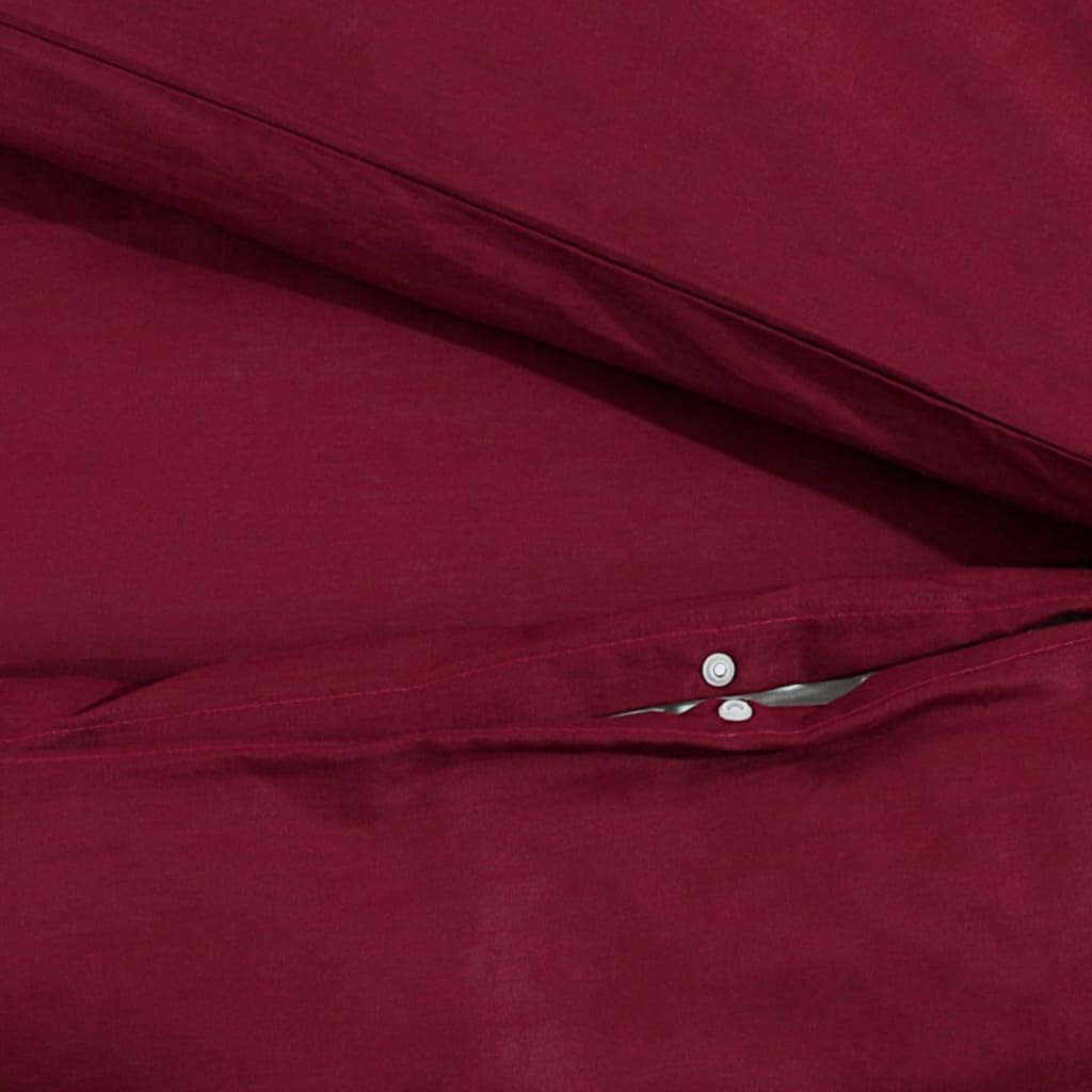 homiuse Bettwäsche-Set Bordeauxrot 155x220 cm Baumwolle Bettwäsche Winter Kuschel Bettwäsche Baumwol
