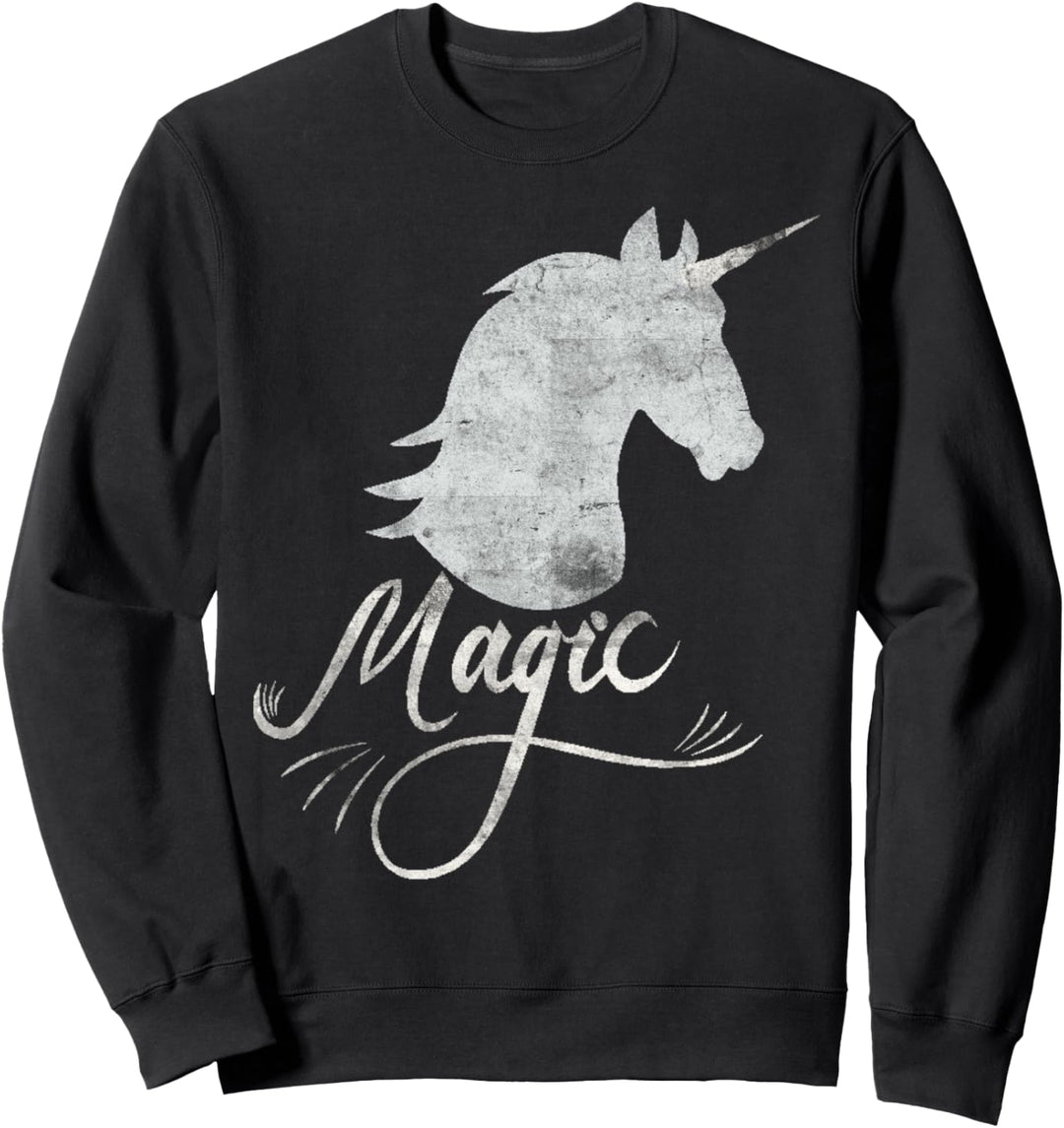 Nette Fantasie magische Einhorn-Silhouette Sweatshirt