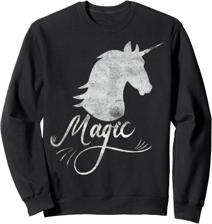 Nette Fantasie magische Einhorn-Silhouette Sweatshirt