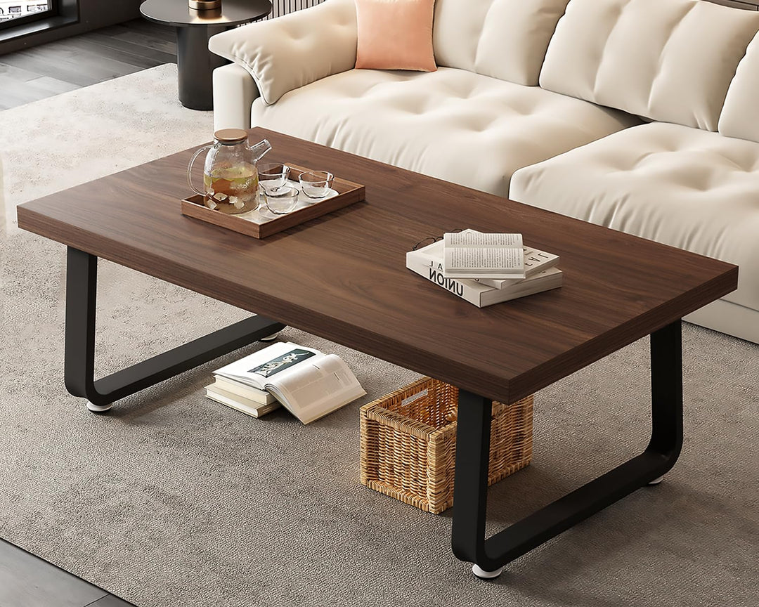 HSH Couchtisch Holz Wohnzimmertisch Industrie Design Beistelltisch für Wohnzimmer Sofatisch Elegante