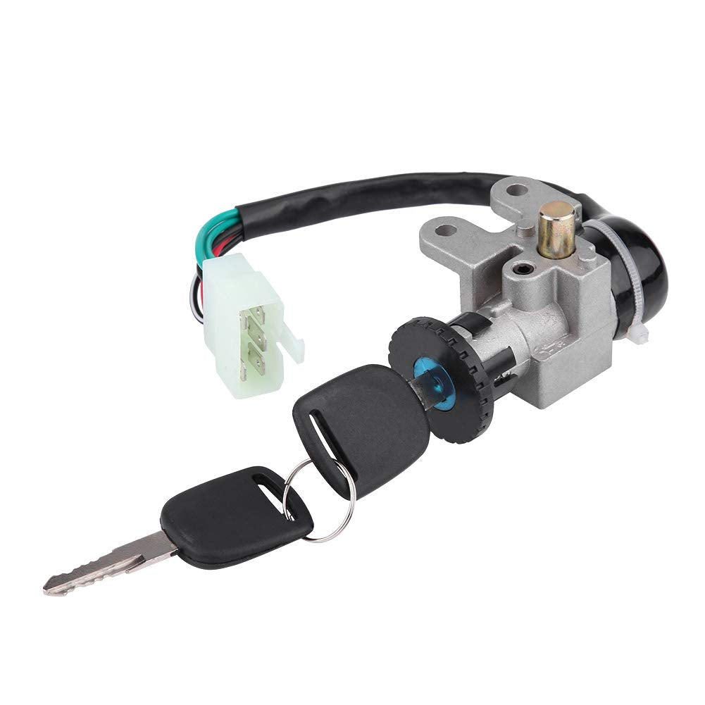 Yctze1 Set 5Pin Stecker 2 Schlüssel Zündschalter Schlüsselverriegelung Tankdeckel Set für Gy6 50ccm,