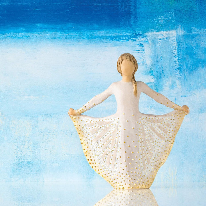 Willow Tree Butterfly Figurine, Resin, Cream, 65 x 145 x 165 cm, 1 Einheiten Einzelbett, Einzelbett