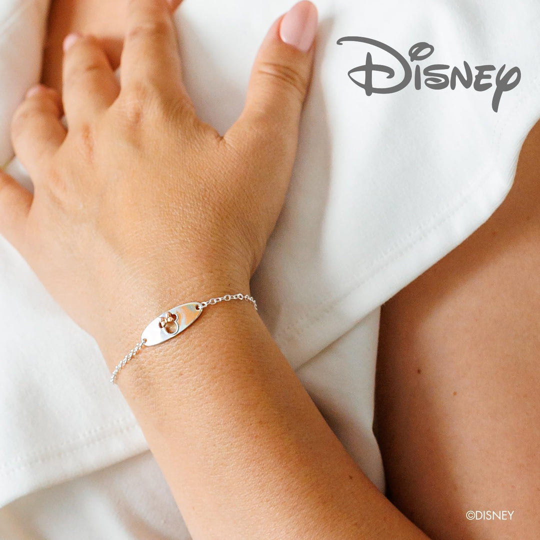 Disney-Armband aus Silber mit einer zentralen Figur, die Minnie darstellt Minnie-Teller, Minnie-Tell