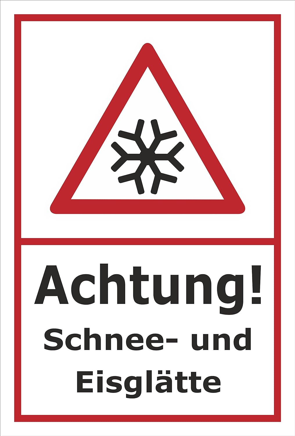 Melis Folienwerkstatt Schild Schnee- und Eisglätte - 60x40cm - 3mm Aluverbund – 20 VAR S00018-067-B