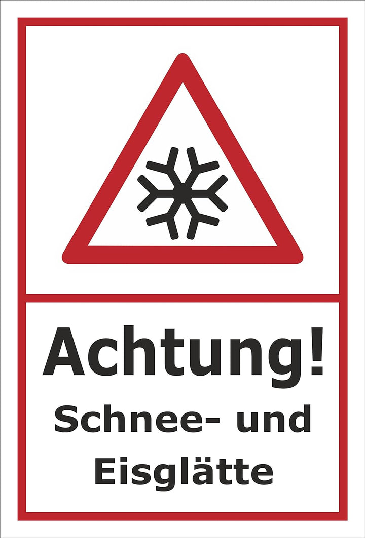 Melis Folienwerkstatt Schild Schnee- und Eisglätte - 60x40cm - 3mm Aluverbund – 20 VAR S00018-067-B