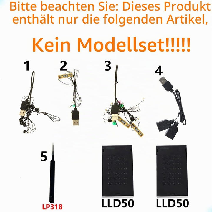 GEAMENT LED Licht-Set Kompatibel mit Lego Der Herr der Ringe: Das Auenland (The Shire) Icons 10354 B